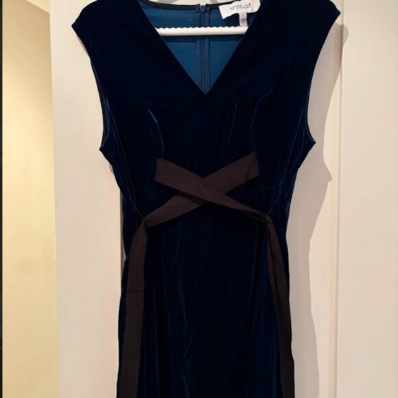 Derek Lam 10 Crosby Velvet Fit & Flare Dress – Blue, Size 6 - Picture 5 of 6
